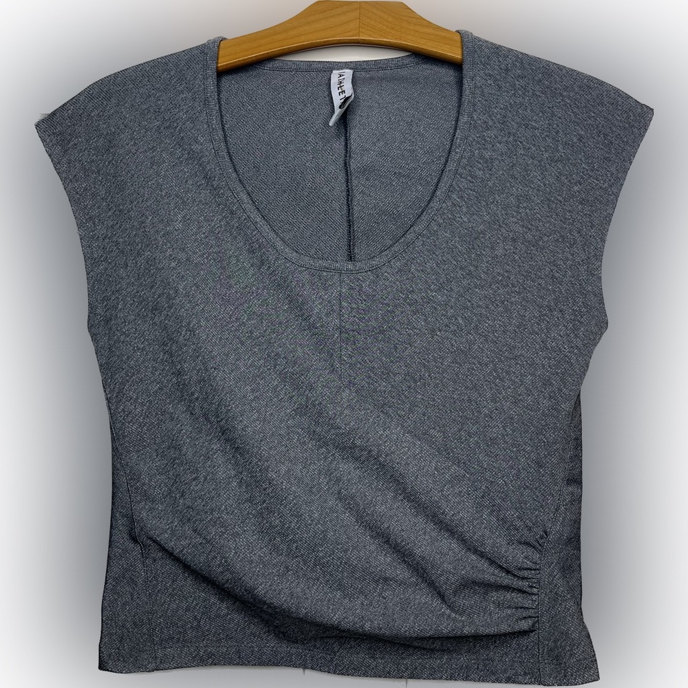 Athleta Gray Bayview Tee Size Small